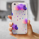 Geometric Rain Clouds iPhone 6/6s or 6/6s Plus 2-Piece Hybrid INK-Fuzed Case