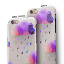 Geometric Rain Clouds iPhone 6/6s or 6/6s Plus 2-Piece Hybrid INK-Fuzed Case