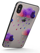 Geometric Rain Clouds - iPhone X Skin-Kit
