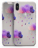 Geometric Rain Clouds - iPhone X Skin-Kit