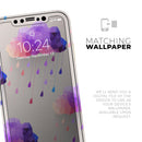 Geometric Rain Clouds  - Protective Skin Wrap & Decal – Compatible with iPhone SE to iPhone 17 Pro Max (All Models)