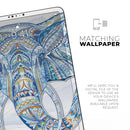 Geometric Sacred Elephant - Full Body Skin Decal for the Apple iPad Pro 12.9", 11", 10.5", 9.7", Air or Mini (All Models Available)