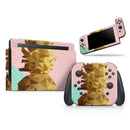 Geometric Summer Pineapple v1 // Skin Decal Wrap Kit for Nintendo Switch Console & Dock, Joy-Cons, Pro Controller, Lite, 3DS XL, 2DS XL, DSi, or Wii - Vinyl Skin Wrap for Nintendo Switch 2, OLED, Lite, Pro Controller, Wii & Classic Handhelds