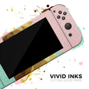 Geometric Summer Pineapple v1 // Skin Decal Wrap Kit for Nintendo Switch Console & Dock, Joy-Cons, Pro Controller, Lite, 3DS XL, 2DS XL, DSi, or Wii - Vinyl Skin Wrap for Nintendo Switch 2, OLED, Lite, Pro Controller, Wii & Classic Handhelds