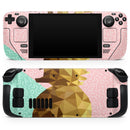 Geometric Summer Pineapple v1 // Full Body Skin Decal Wrap Kit for the Steam Deck handheld gaming computer