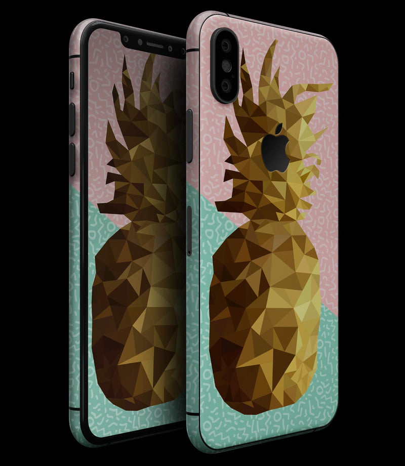 Geometric Summer Pineapple v1 - iPhone XS MAX, XS/X, 8/8+, 7/7+, 5/5S/SE Skin-Kit (All iPhones Available)
