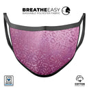 Glamorous Pink Cheetah Print - Made in USA Mouth Cover Unisex Anti-Dust Cotton Blend Reusable & Washable Face Mask with Adjustable Sizing for Adult or Child