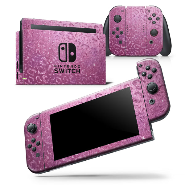 Glamorous Pink Cheetah Print - Skin Wrap Decal for Nintendo Switch Lite Console & Dock - 3DS XL - 2DS - Pro - DSi - Wii - Joy-Con Gaming Controller