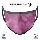 Glamorous Pink Leaves - Made in USA Mouth Cover Unisex Anti-Dust Cotton Blend Reusable & Washable Face Mask with Adjustable Sizing for Adult or Child
