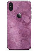 Glamorous Pink Leaves - iPhone X Skin-Kit