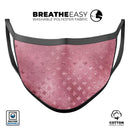 Glamorous Pink Micro Diamonds - Made in USA Mouth Cover Unisex Anti-Dust Cotton Blend Reusable & Washable Face Mask with Adjustable Sizing for Adult or Child
