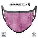 Glamorous Pink Paisley Pattern - Made in USA Mouth Cover Unisex Anti-Dust Cotton Blend Reusable & Washable Face Mask with Adjustable Sizing for Adult or Child
