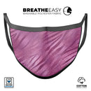 Glamorous Pink Toned Zebra - Made in USA Mouth Cover Unisex Anti-Dust Cotton Blend Reusable & Washable Face Mask with Adjustable Sizing for Adult or Child