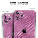 Glamorous Pink Toned Zebra  - Protective Skin Wrap & Decal – Compatible with iPhone SE to iPhone 17 Pro Max (All Models)