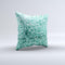 Glimmer Green Ink-Fuzed Decorative Throw Pillow