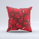 Glossy Electric Hearts ink-Fuzed Decorative Throw Pillow