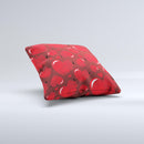 Glossy Electric Hearts ink-Fuzed Decorative Throw Pillow