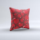 Glossy Electric Hearts ink-Fuzed Decorative Throw Pillow