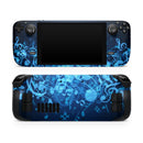 Glowing Blue Music Notes // Full Body Skin Decal Wrap Kit for the Steam Deck handheld gaming computer