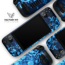 Glowing Blue Music Notes // Full Body Skin Decal Wrap Kit for the Steam Deck handheld gaming computer