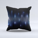 Glowing Blue WaveLengths ink-Fuzed Decorative Throw Pillow