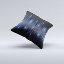 Glowing Blue WaveLengths ink-Fuzed Decorative Throw Pillow