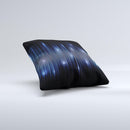 Glowing Blue WaveLengths ink-Fuzed Decorative Throw Pillow