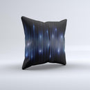 Glowing Blue WaveLengths ink-Fuzed Decorative Throw Pillow