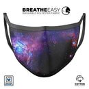 Glowing Deep Space - Made in USA Mouth Cover Unisex Anti-Dust Cotton Blend Reusable & Washable Face Mask with Adjustable Sizing for Adult or Child