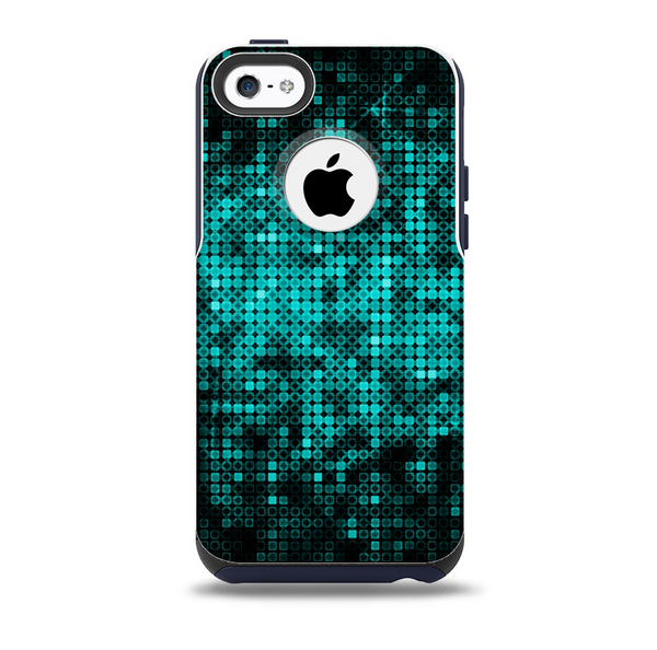 Glowing Digital Green Dots Skin for the iPhone 5c OtterBox Commuter Case