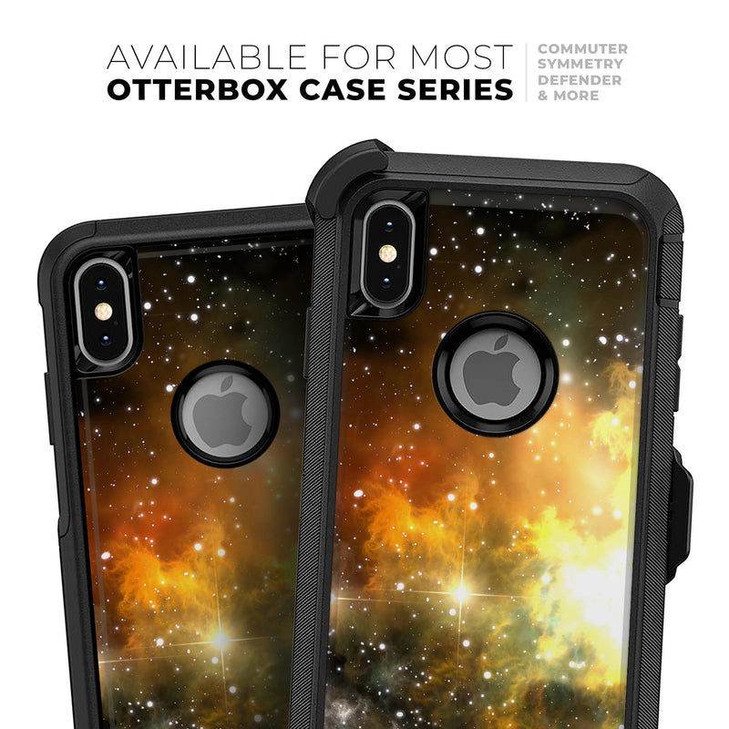 Glowing Gold & Black Nebula - Skin Kit for the iPhone OtterBox Cases