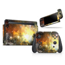 Glowing Gold & Black Nebula // Skin Decal Wrap Kit for Nintendo Switch Console & Dock, Joy-Cons, Pro Controller, Lite, 3DS XL, 2DS XL, DSi, or Wii - Vinyl Skin Wrap for Nintendo Switch 2, OLED, Lite, Pro Controller, Wii & Classic Handhelds