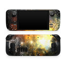 Glowing Gold & Black Nebula // Vinyl Skin Wrap for Steam Deck OLED & Steam Deck (LCD) — Soft Matte or Ultra Gloss