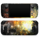 Glowing Gold & Black Nebula // Vinyl Skin Wrap for Steam Deck OLED & Steam Deck (LCD) — Soft Matte or Ultra Gloss