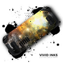 Glowing Gold & Black Nebula // Vinyl Skin Wrap for Steam Deck OLED & Steam Deck (LCD) — Soft Matte or Ultra Gloss