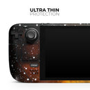 Glowing Gold & Black Nebula // Vinyl Skin Wrap for Steam Deck OLED & Steam Deck (LCD) — Soft Matte or Ultra Gloss
