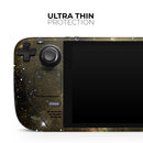 Glowing Gold Universe // Vinyl Skin Wrap for Steam Deck OLED & Steam Deck (LCD) — Soft Matte or Ultra Gloss