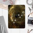 Glowing Gold Universe - Full Body Skin Decal for the Apple iPad Pro 12.9", 11", 10.5", 9.7", Air or Mini (All Models Available)