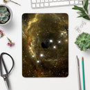 Glowing Gold Universe - Full Body Skin Decal for the Apple iPad Pro 12.9", 11", 10.5", 9.7", Air or Mini (All Models Available)