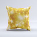 Glowing Golden Light ink-Fuzed Decorative Throw Pillow