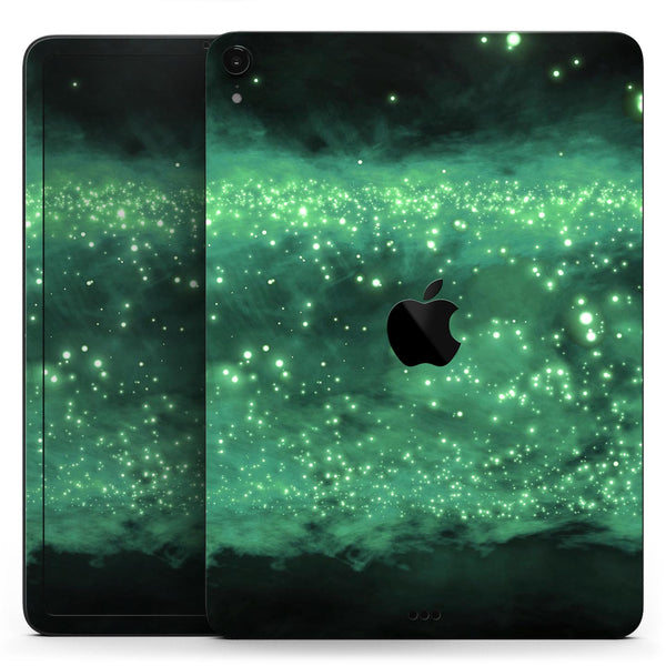 Glowing Green V2 Orbs of Light - Full Body Skin Decal for the Apple iPad Pro 12.9", 11", 10.5", 9.7", Air or Mini (All Models Available)