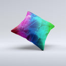Glowing Leaf Structure Ink-Fuzed Decorative Throw Pillow