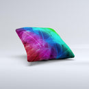 Glowing Leaf Structure Ink-Fuzed Decorative Throw Pillow
