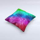 Glowing Leaf Structure Ink-Fuzed Decorative Throw Pillow