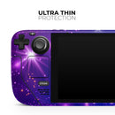 Glowing Pink & Blue Starry Orbit // Full Body Skin Decal Wrap Kit for the Steam Deck handheld gaming computer