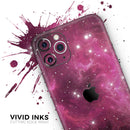 Glowing Pink Nebula  - Protective Skin Wrap & Decal – Compatible with iPhone SE to iPhone 17 Pro Max (All Models)