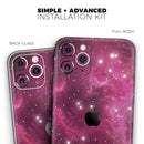 Glowing Pink Nebula  - Protective Skin Wrap & Decal – Compatible with iPhone SE to iPhone 17 Pro Max (All Models)