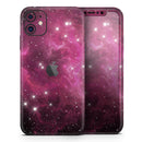 Glowing Pink Nebula  - Protective Skin Wrap & Decal – Compatible with iPhone SE to iPhone 17 Pro Max (All Models)