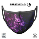 Glowing Pink Smoke - Made in USA Mouth Cover Unisex Anti-Dust Cotton Blend Reusable & Washable Face Mask with Adjustable Sizing for Adult or Child