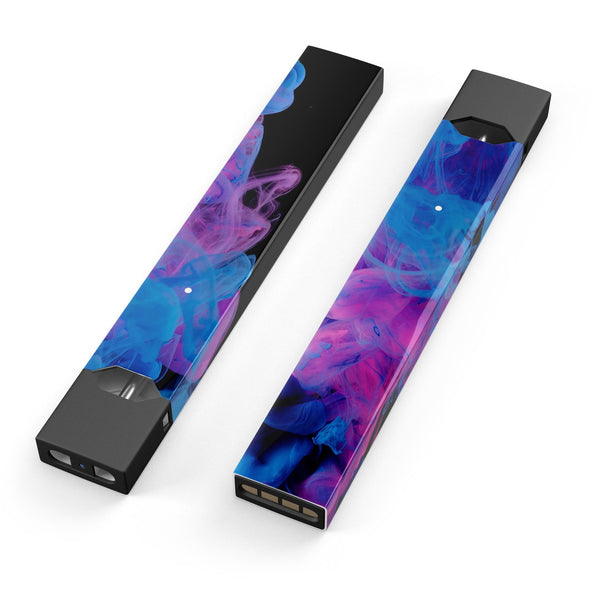 Glowing Pink and Blue CloudSwirl - Premium Decal Protective Skin-Wrap Sticker compatible with the Juul Labs vaping device